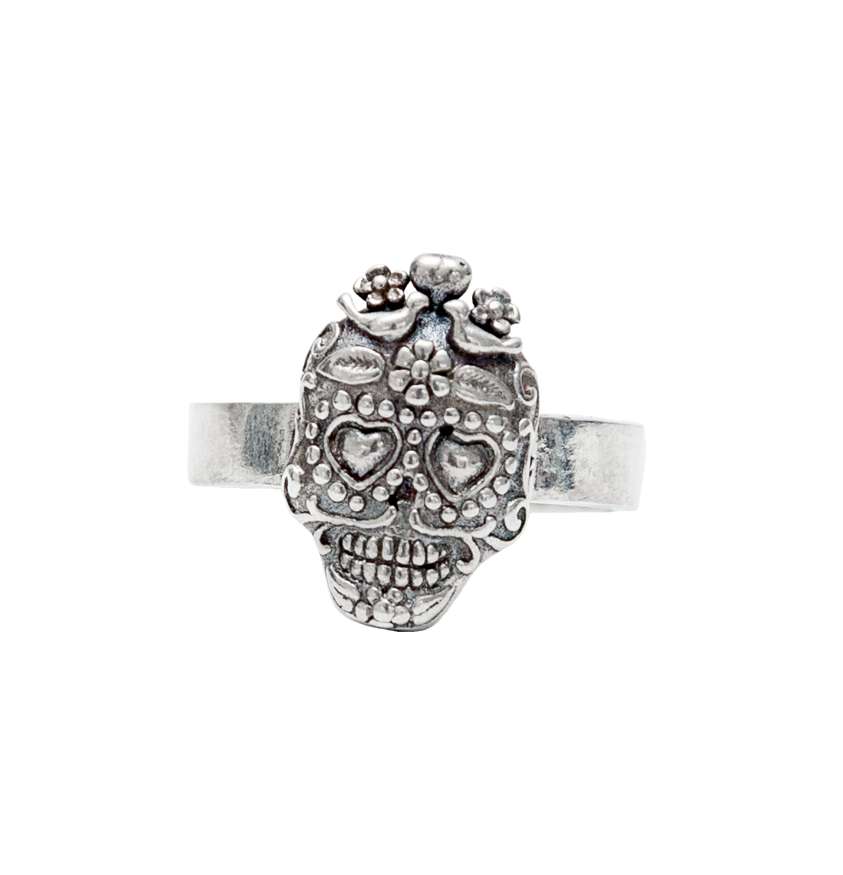 Anillo Calavera Ojos Corazón Chica