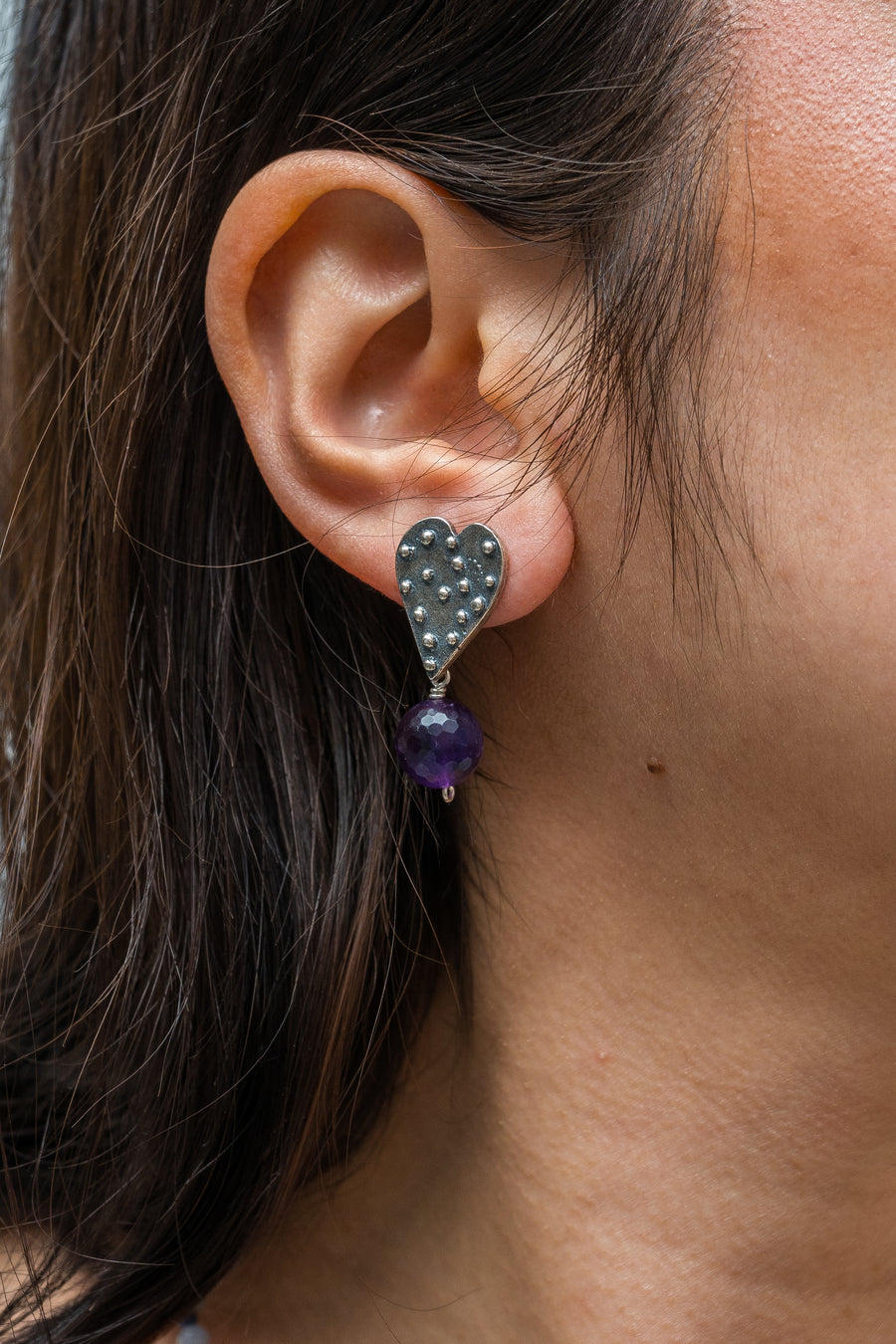 Aretes Amor Amatista