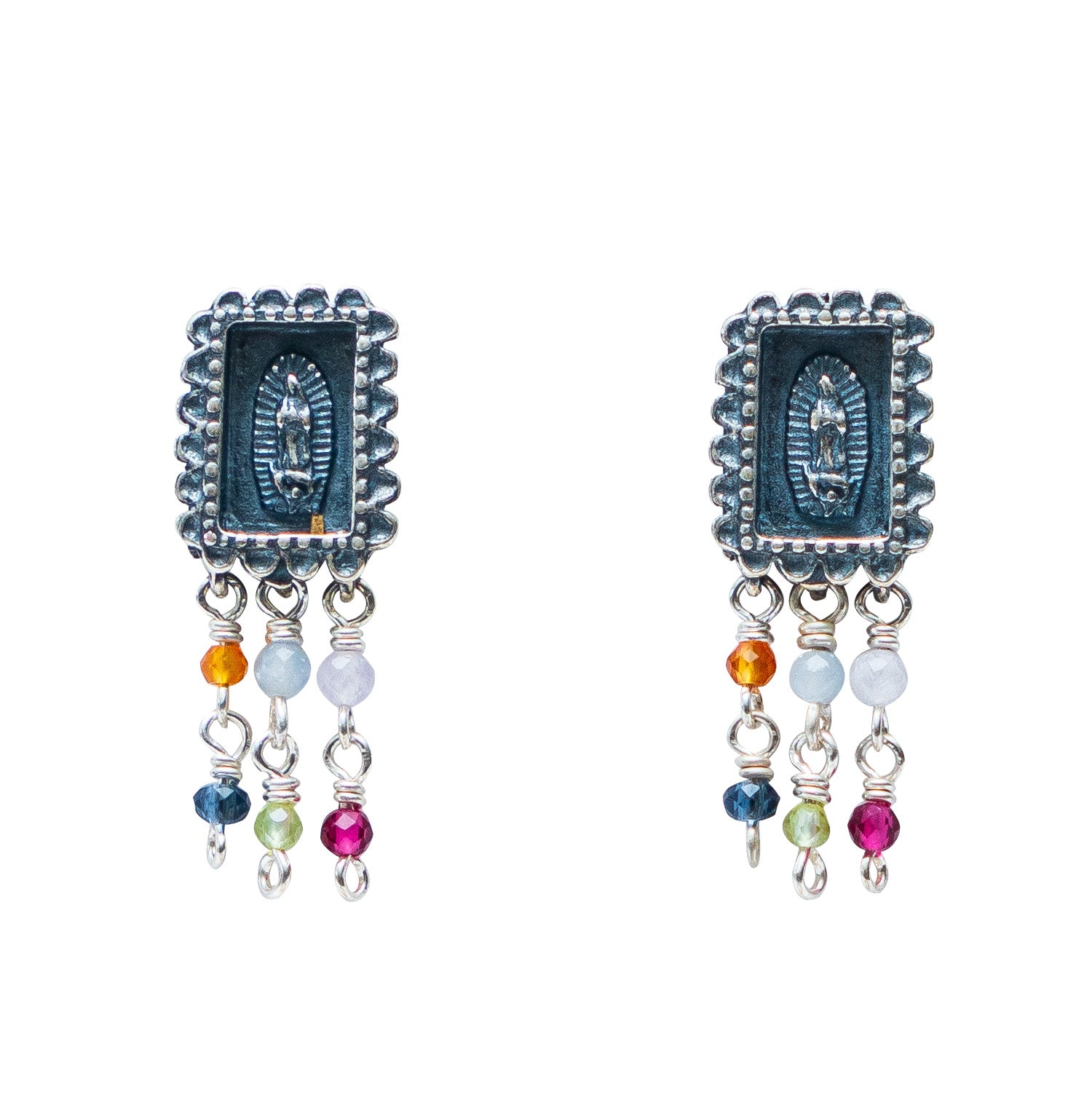 Aretes Milagrito Virgen Colores