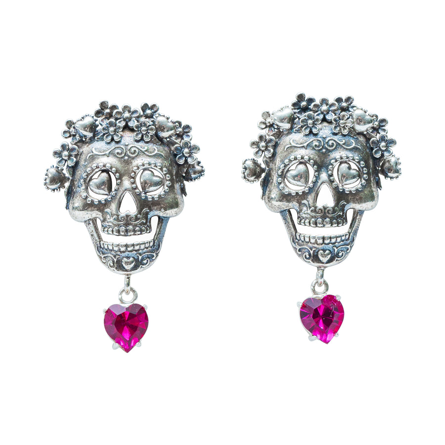 Aretes Calavera Caramelo