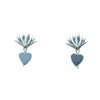 Aretes Agave Corazón Hematita