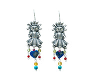 Aretes Muñeca de Listones Lapislázuli