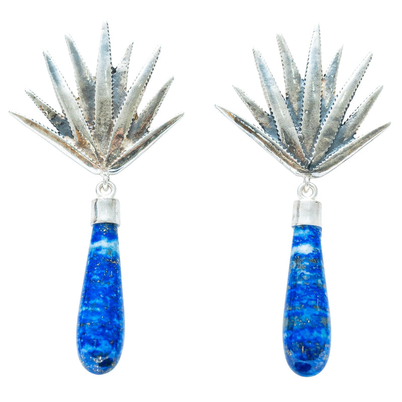 Aretes Agave Realista gota Lapislázuli