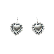 Aretes Corazón con puntos Medianos Arillo