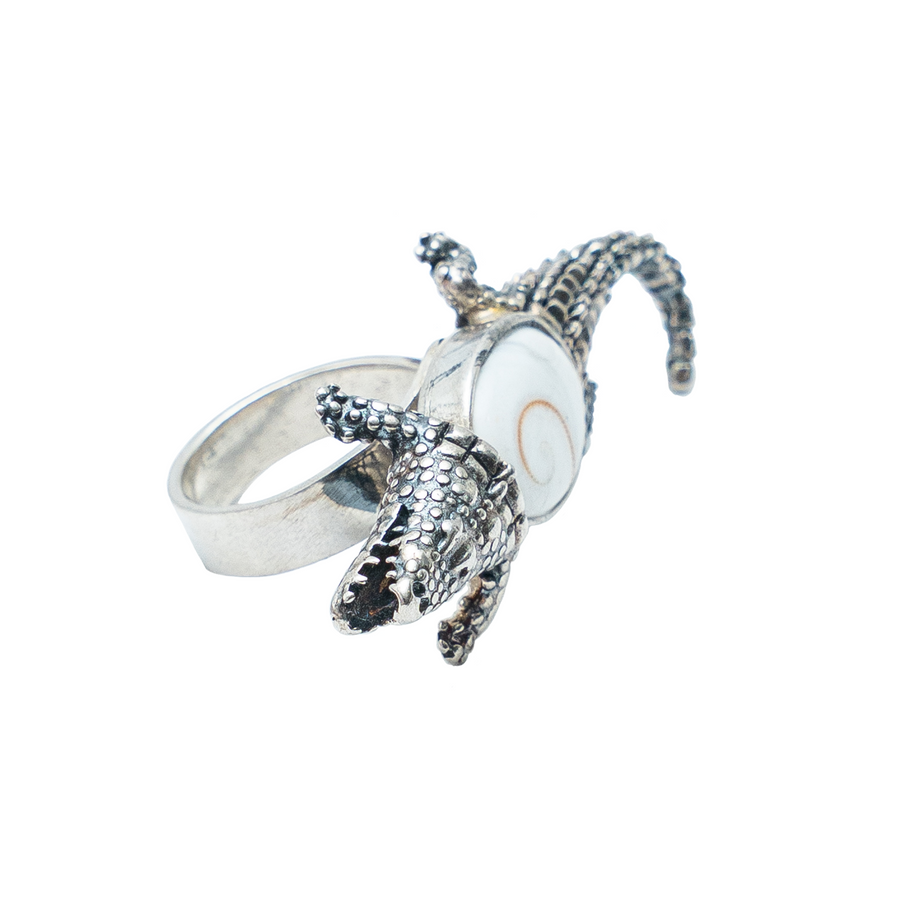 Anillo Cocodrilo Caracol