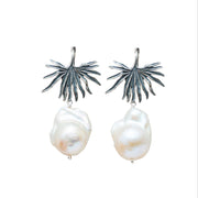 Aretes Helecho Perla