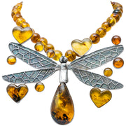 Collar Libélula de Ámbar
