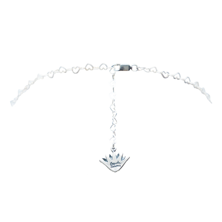 Collar Virgen con Rosas y Corazones