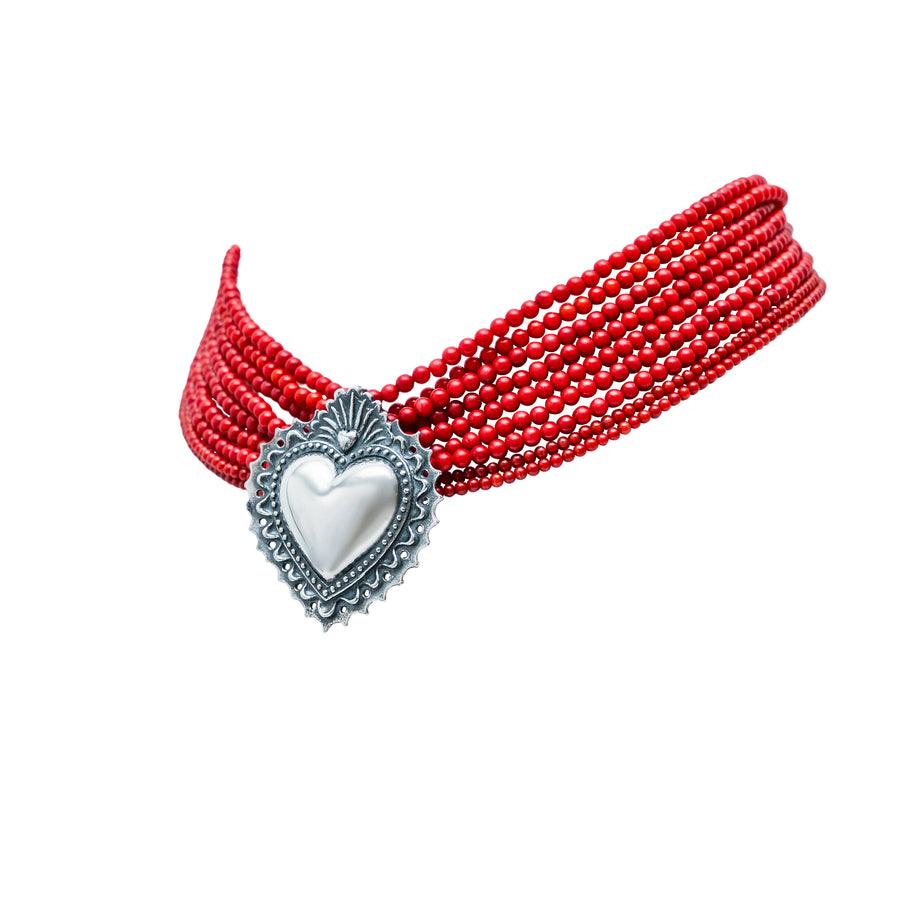 Collar Corazón de Coral