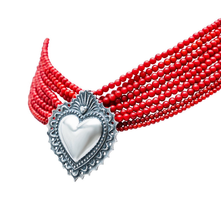 Collar Corazón de Coral