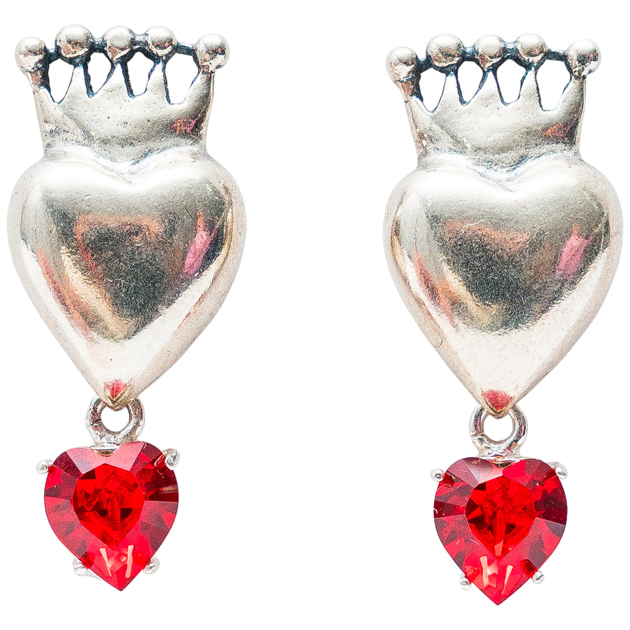 Aretes Corazón Coronado