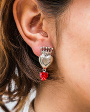Aretes Corazón Coronado