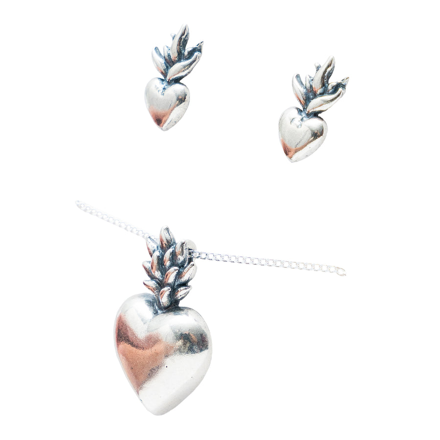 Set Corazones con Flama