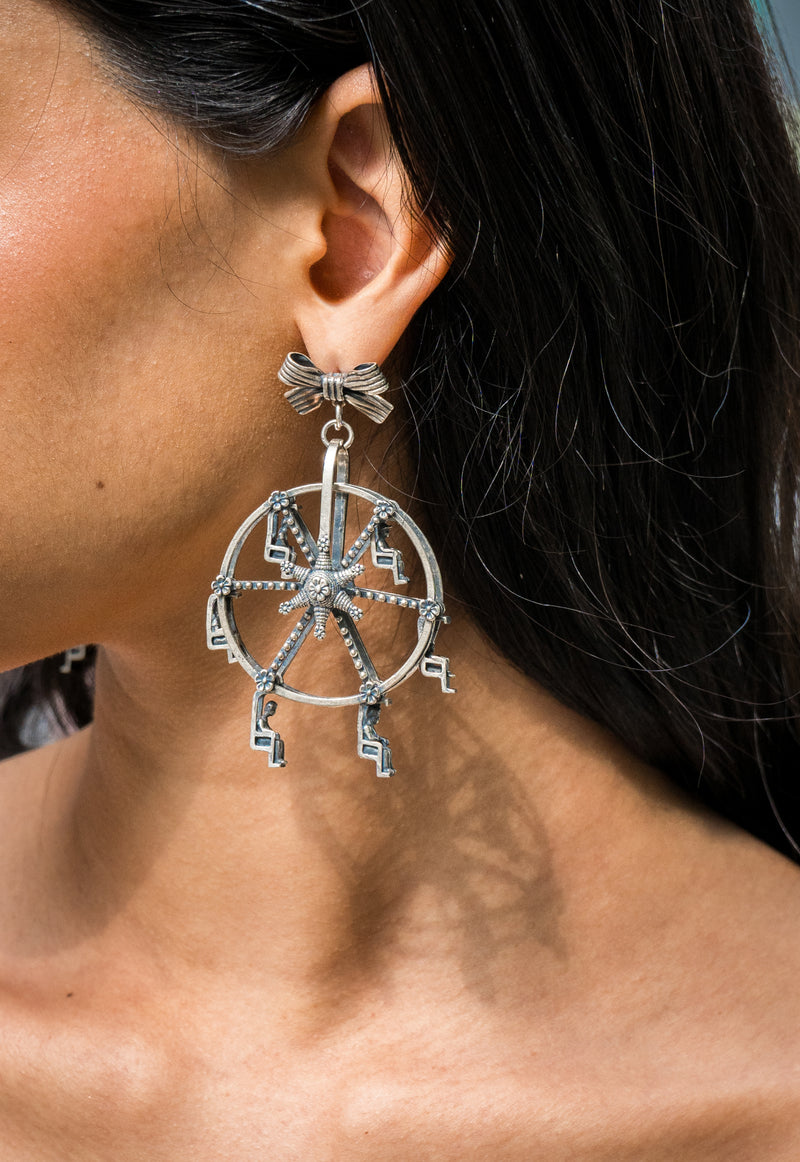 Aretes Rueda de la Fortuna Moño