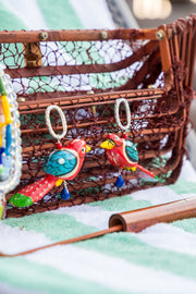 Aretes Plumas de Coral