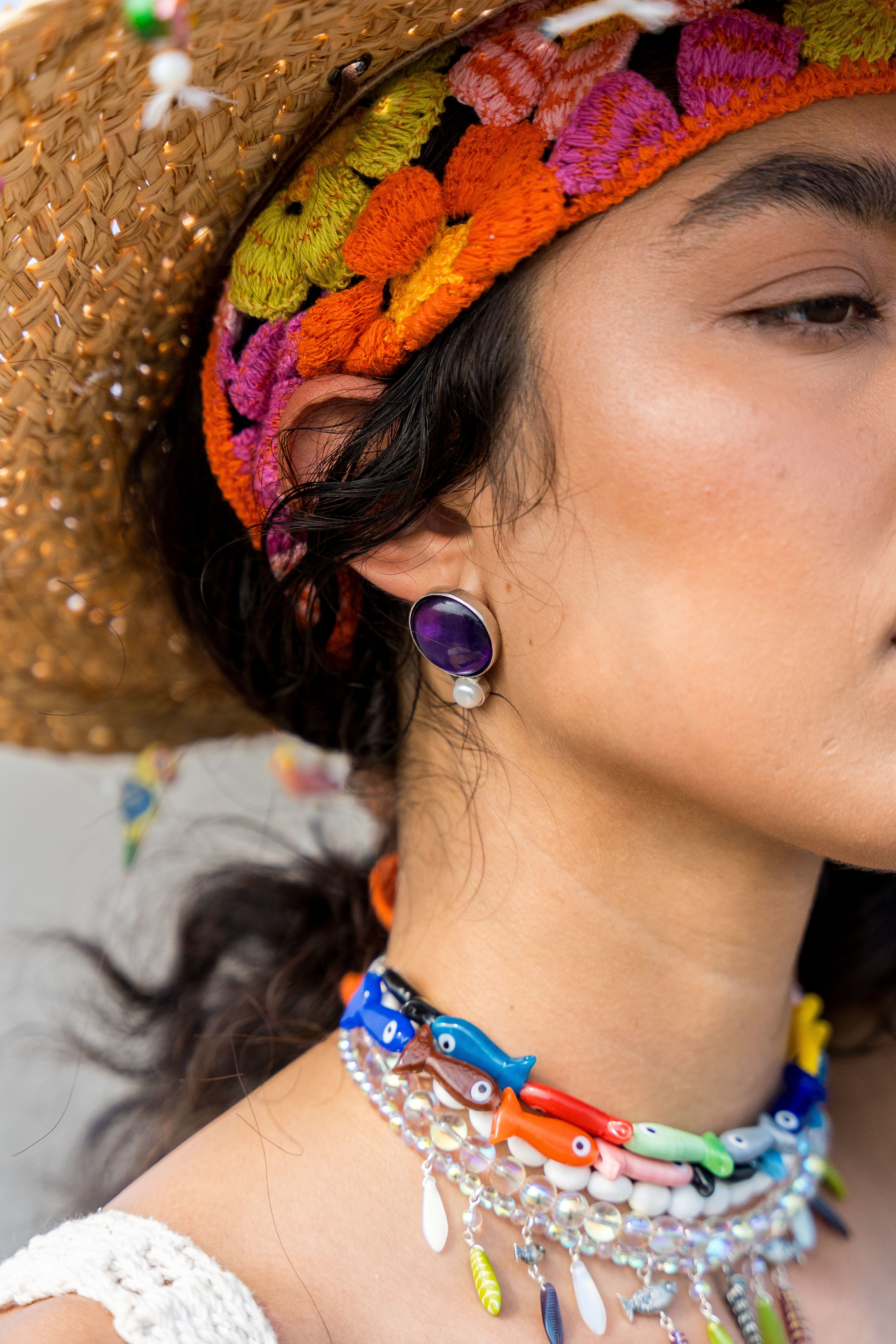 Aretes Marea Púrpura