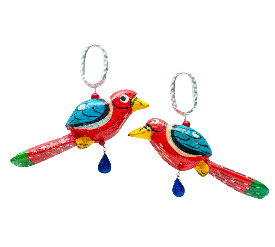 Aretes Plumas de Coral