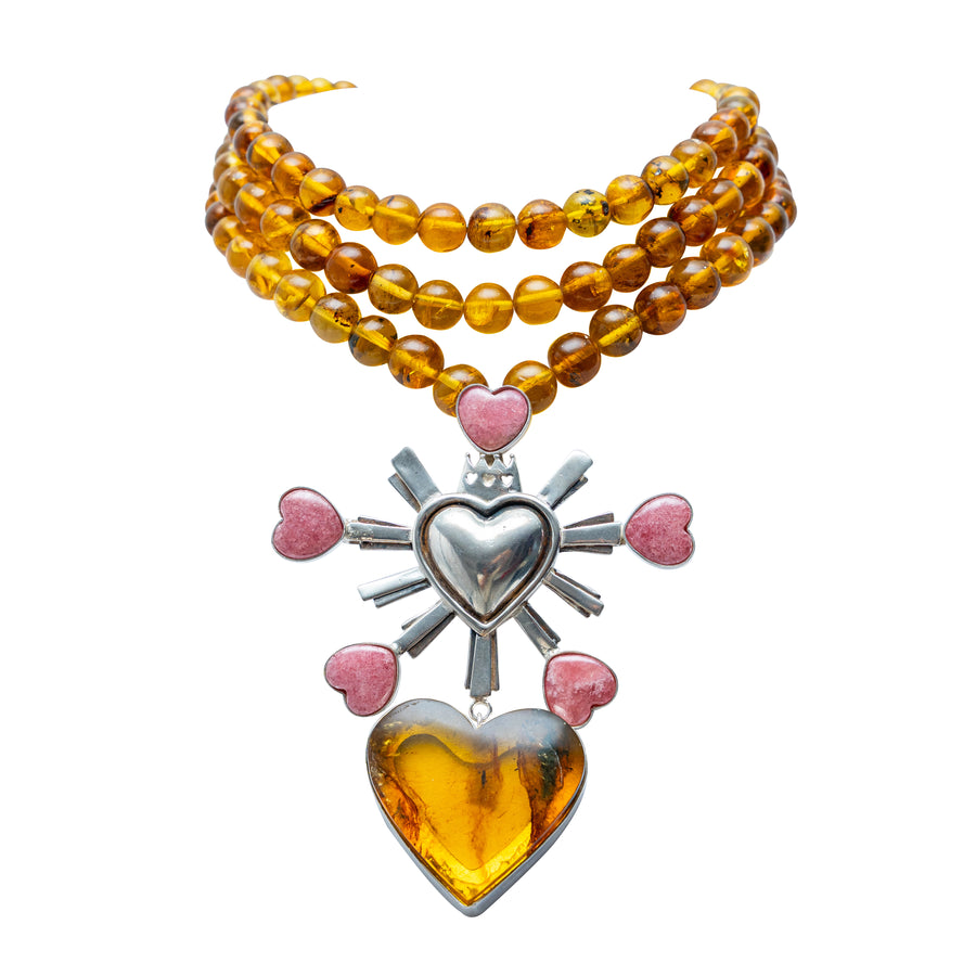 Collar Corazón de Melocotón