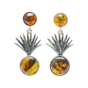 Aretes Gotas de Agave Ámbar