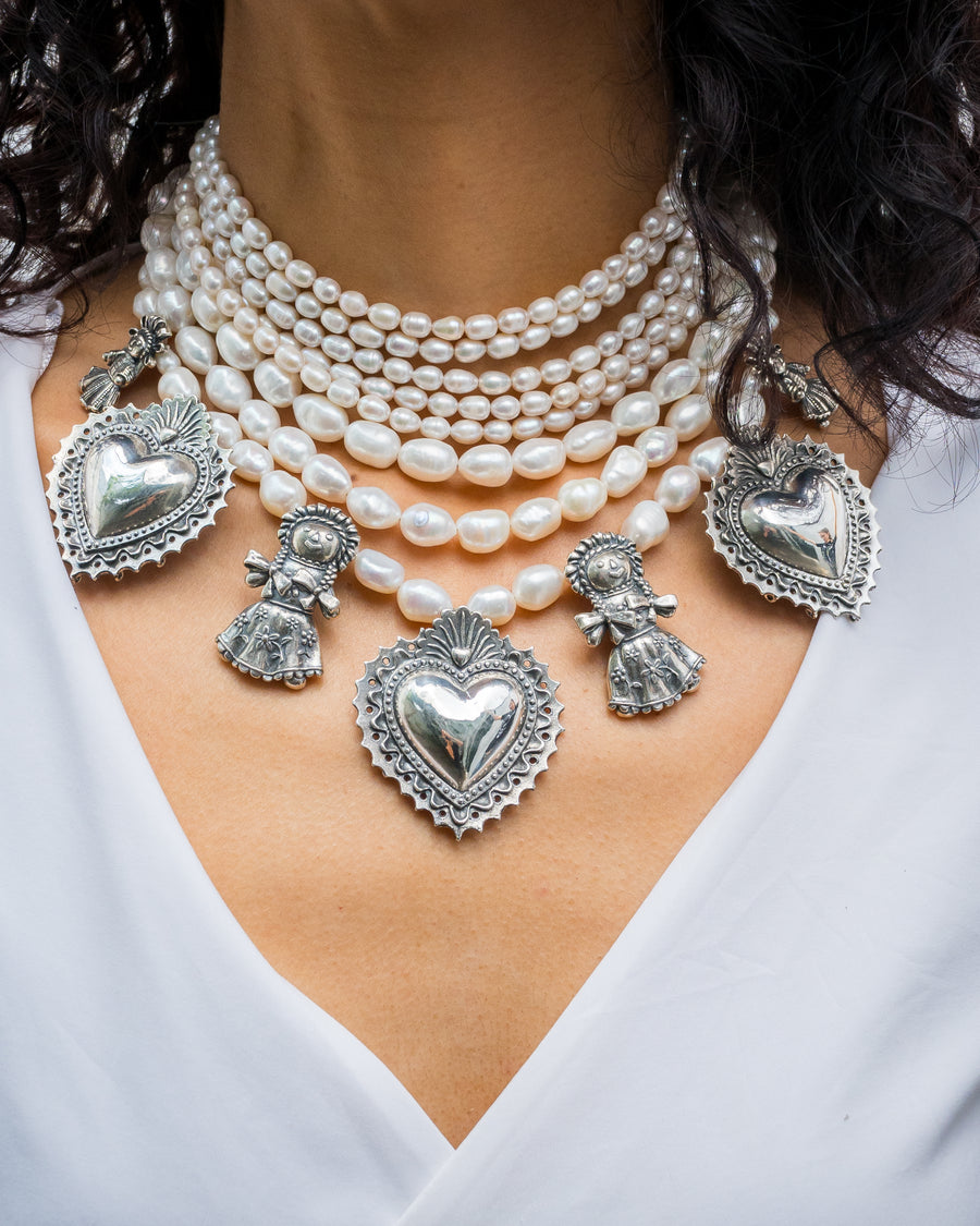 Collar Corazón de Muñeca
