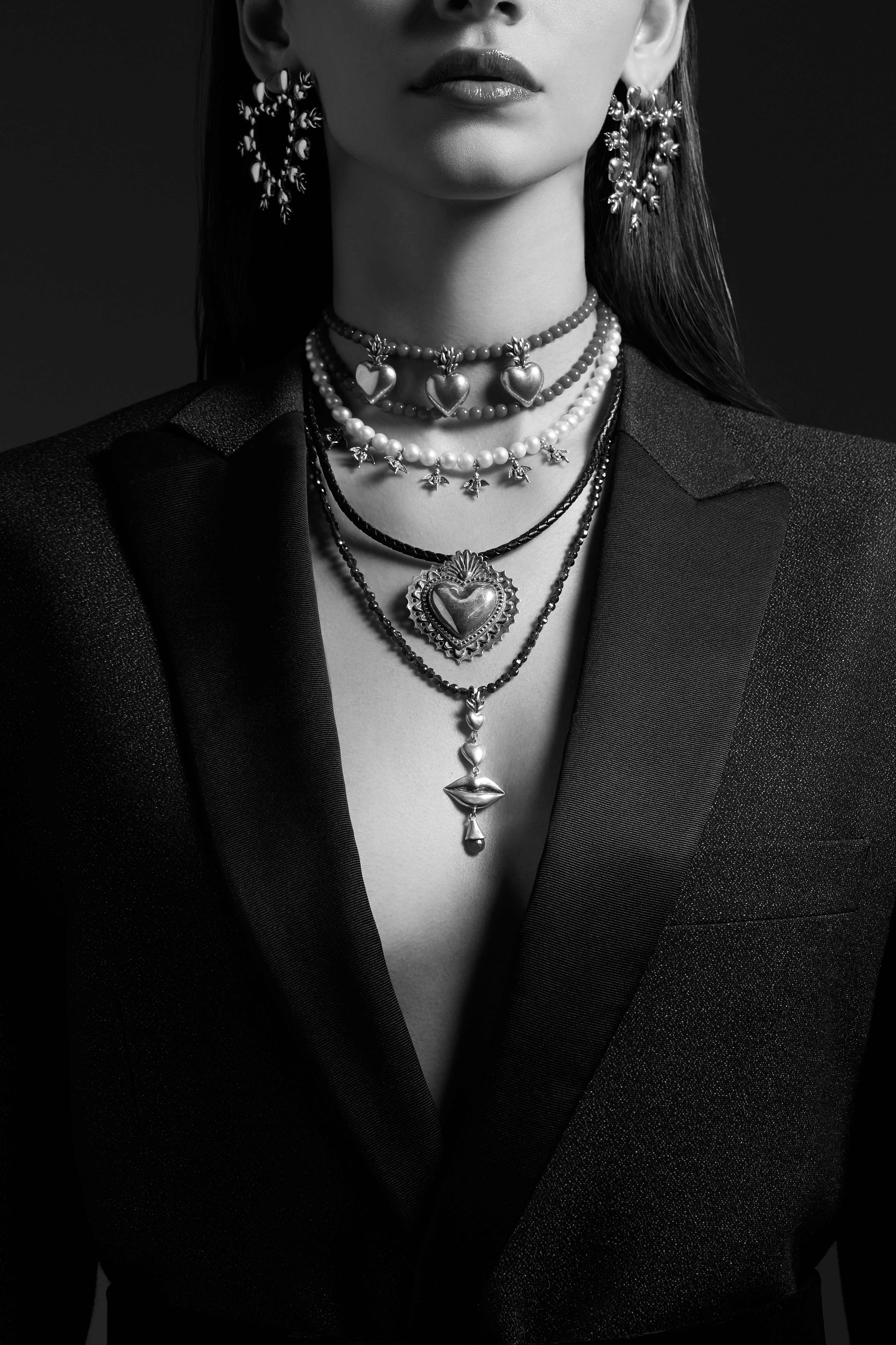 Collar Corazón del Día de Muertos