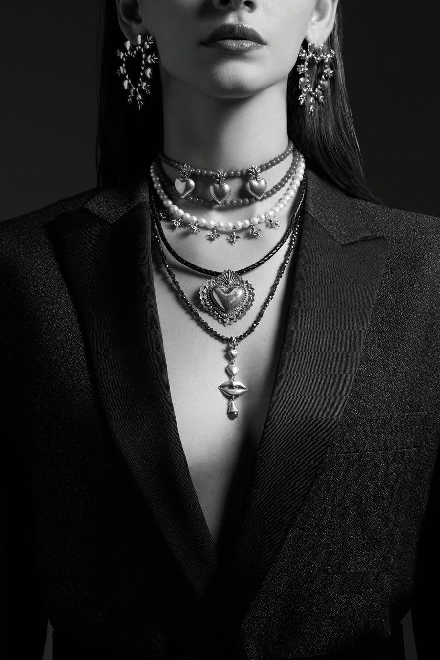 Collar Corazón del Día de Muertos