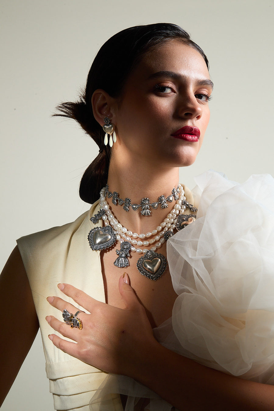 Aretes Corazón del Mictlán