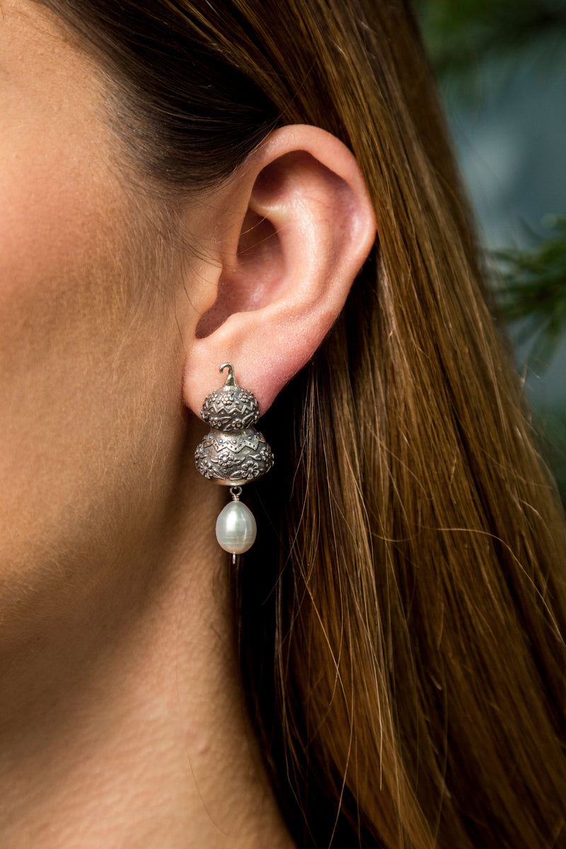 Aretes Mitad Bule Perla