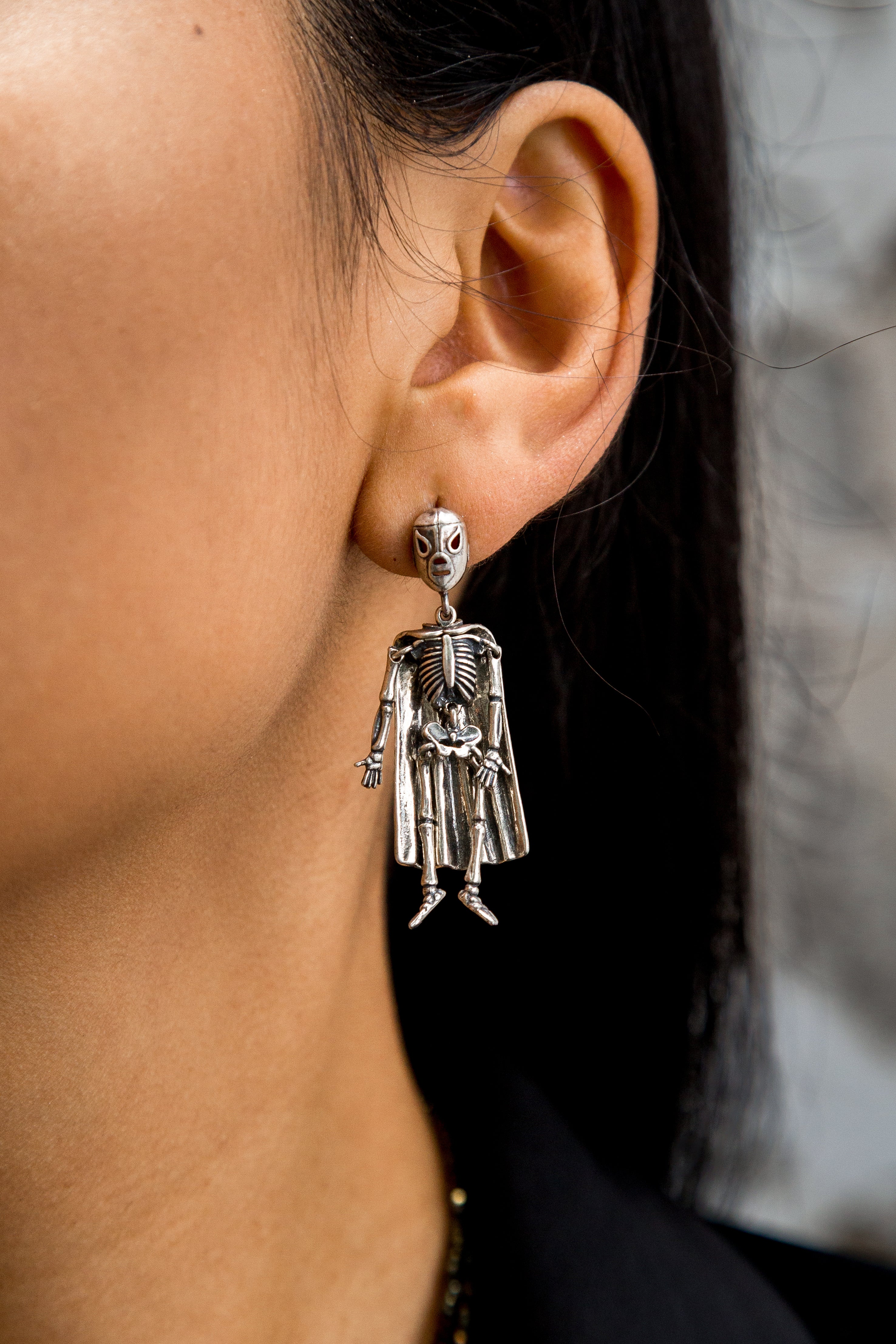 Aretes Calavera Luchador