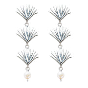 Aretes Trío de Agaves con Perla