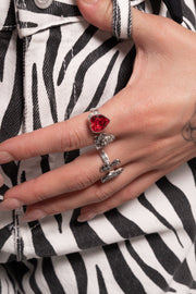 Anillo Calavera Roja Gabriela Sánchez Anillo