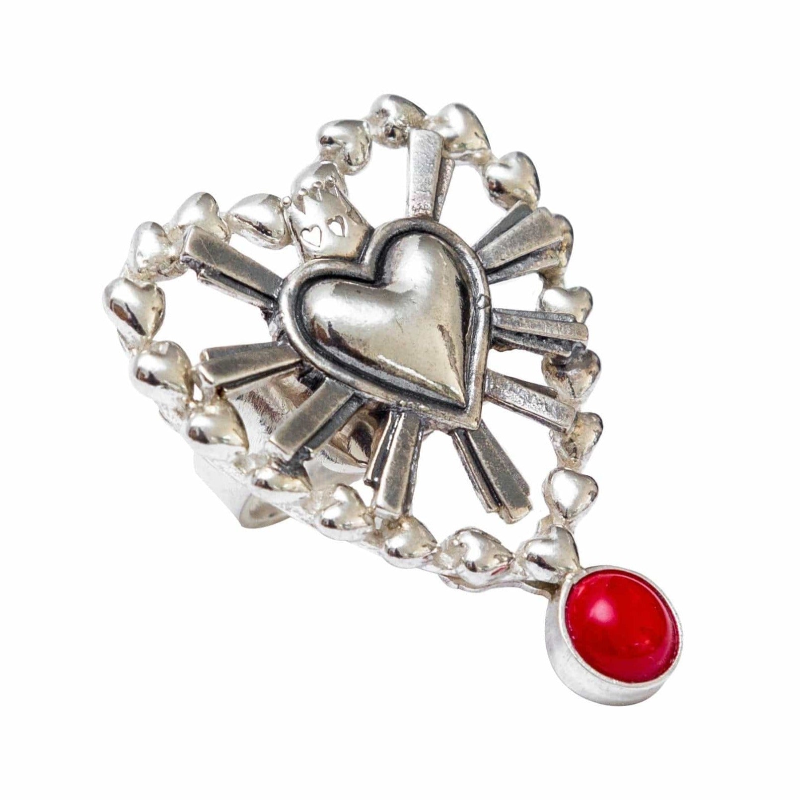 Anillo Corazones Coral Gabriela Sánchez Anillo