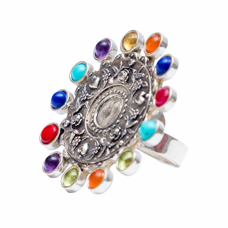 Anillo Plato Colibríes Confeti Gabriela Sánchez Anillo