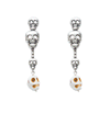 Aretes 4 Cráneos Howlita CALA011 Aretes