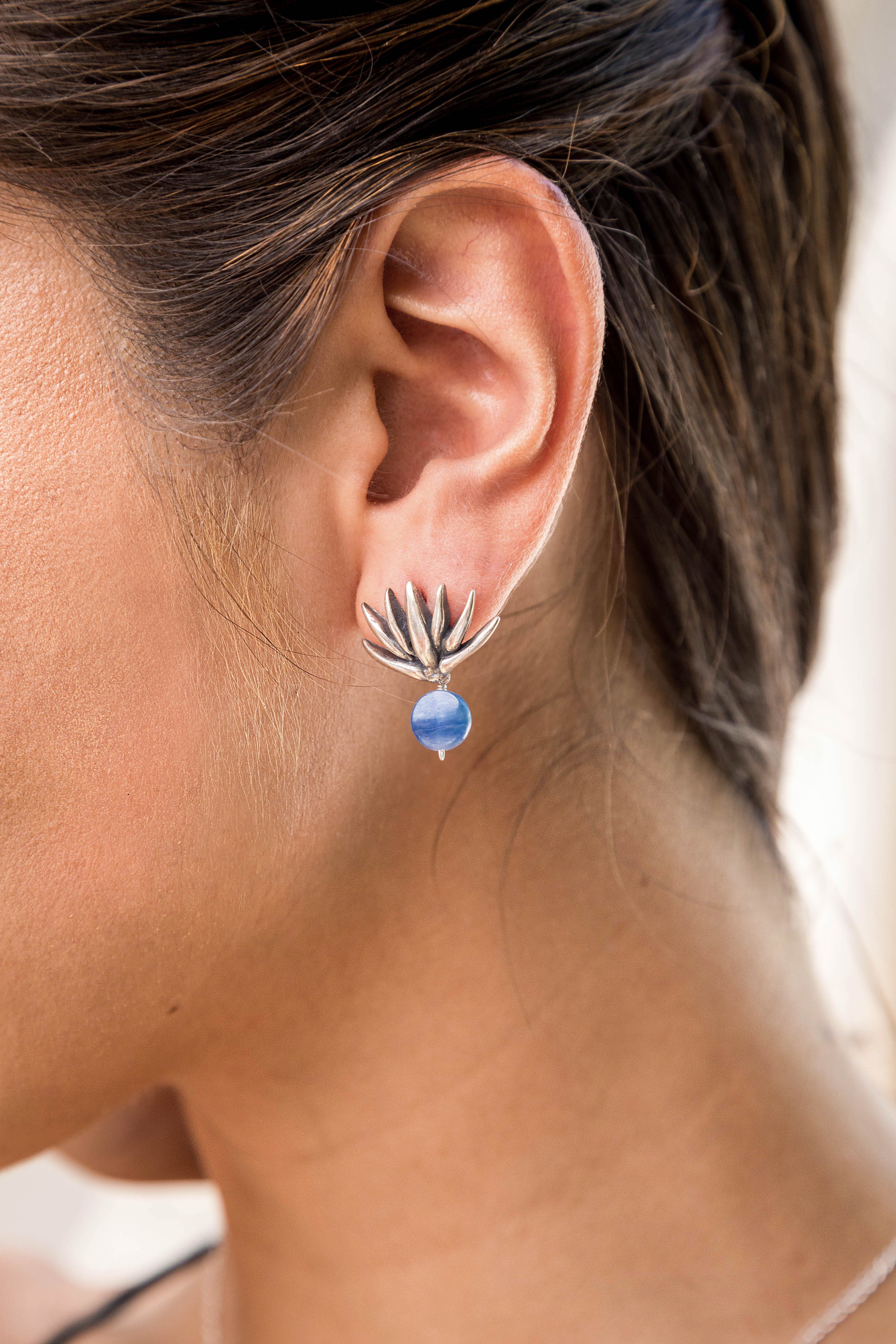 Aretes Agave Chico Cianita Gabriela Sánchez Aretes