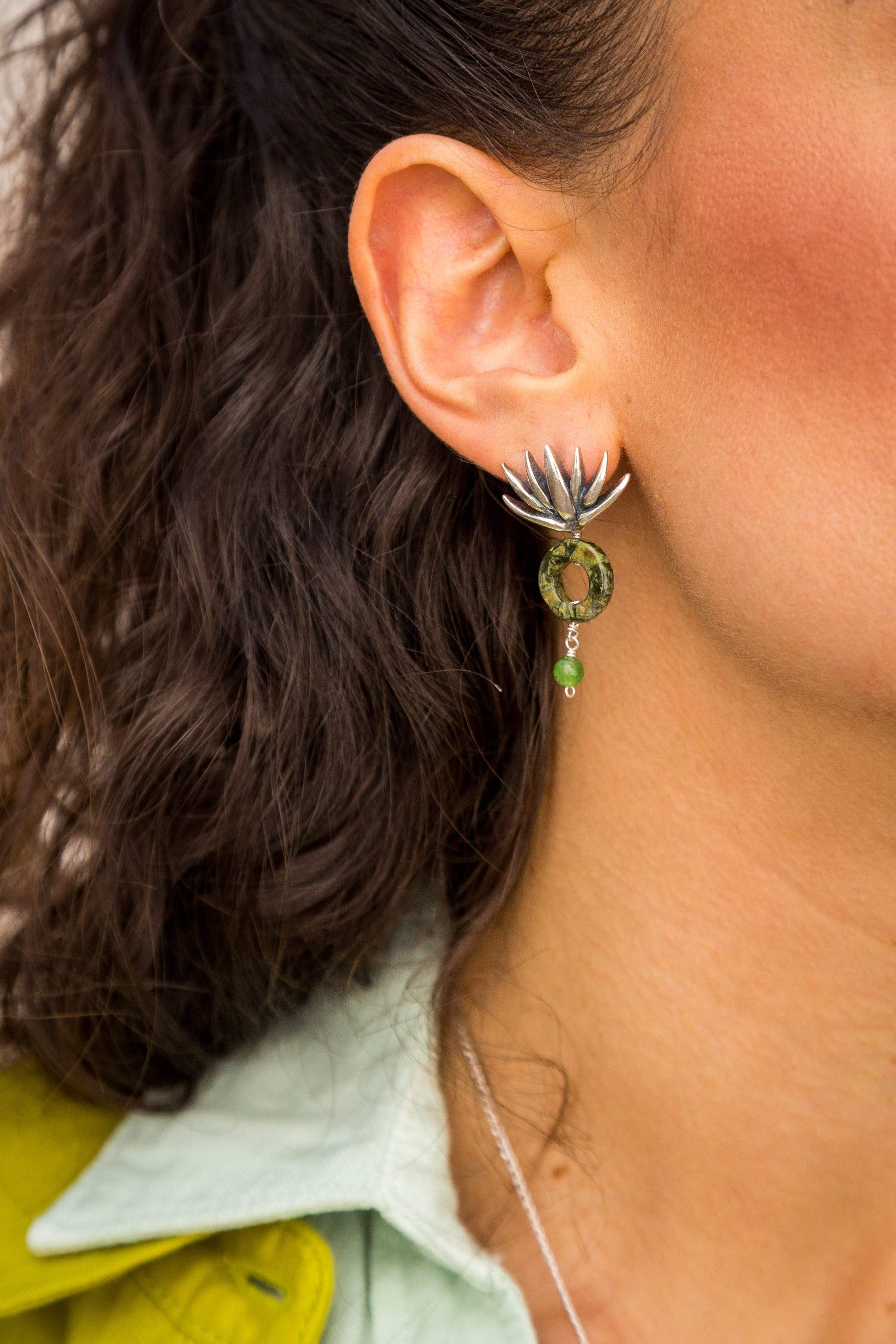 Aretes Agave y Jaspe Gabriela Sánchez Aretes