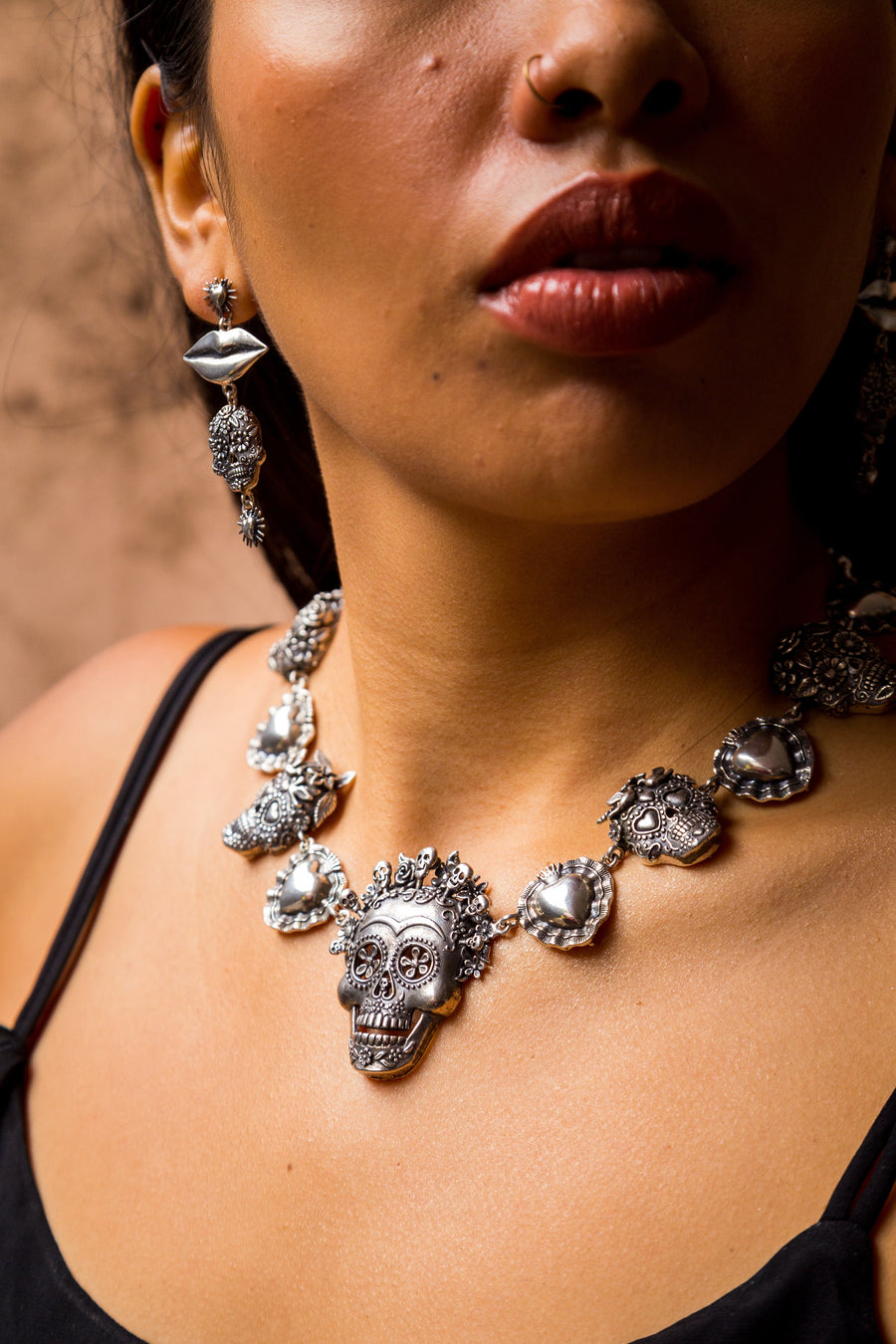 Aretes Beso de Calaveras Gabriela Sánchez Aretes