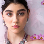 Aretes Calavera Ojos Flor Perla Gabriela Sánchez Aretes