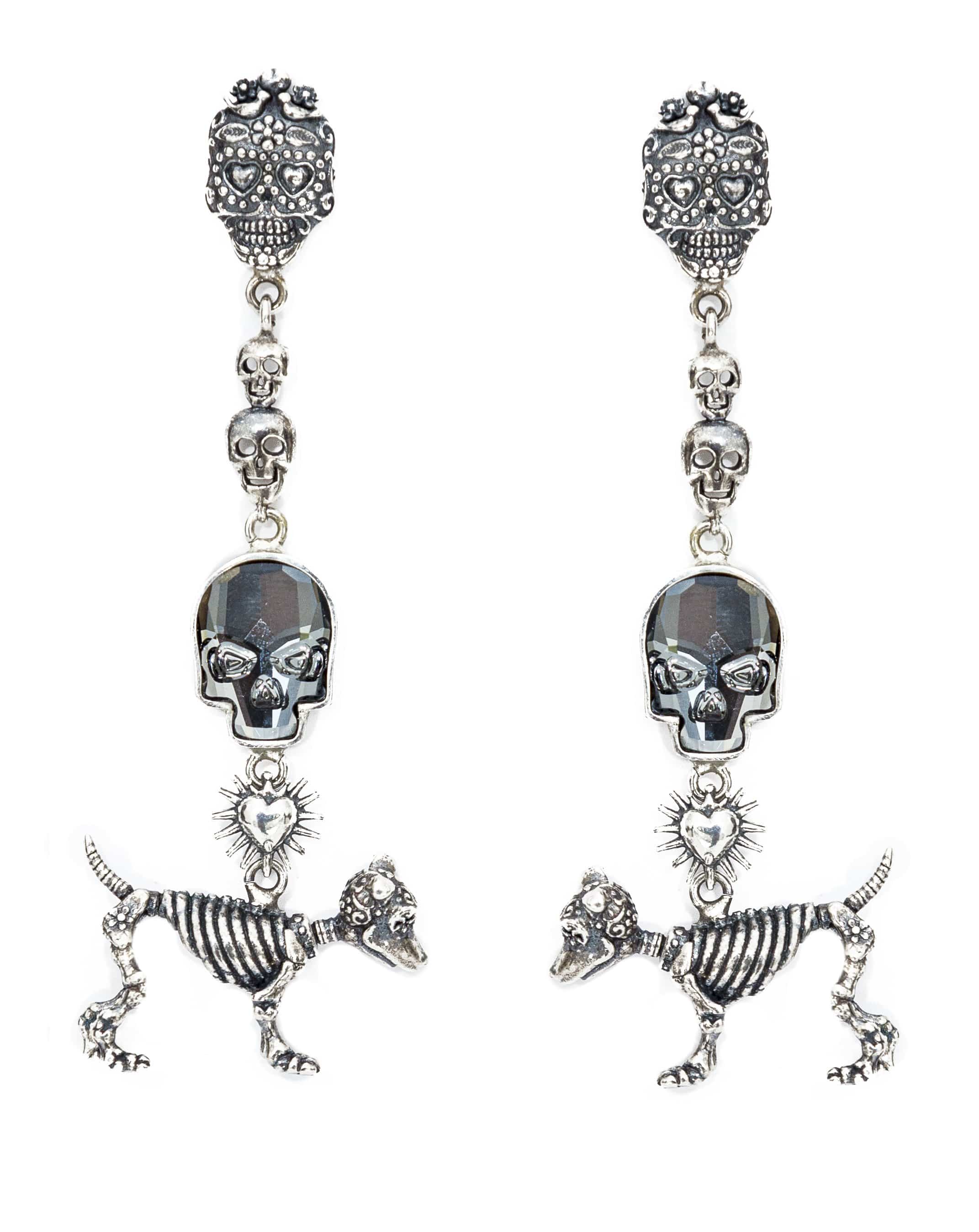 Aretes Calaveras y Perrito Gabriela Sánchez Aretes