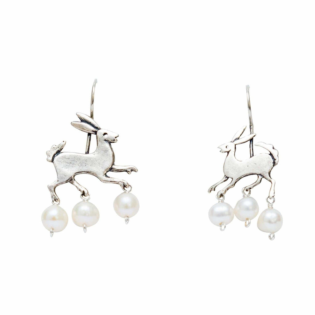 Aretes Conejos tres perlas Gabriela Sánchez Aretes
