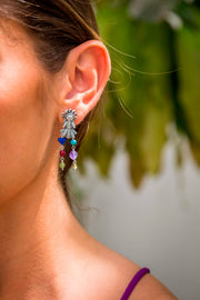 Aretes Muñeca Chica Corazón Lapislázuli