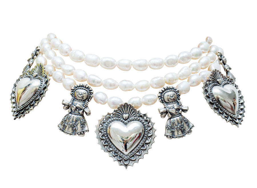 Collar Corazón de Muñeca