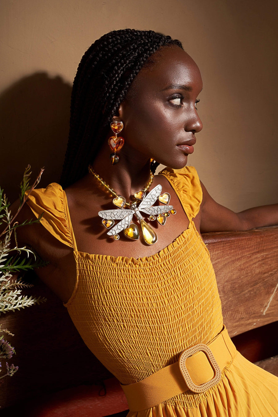 Collar Libélula de Ámbar