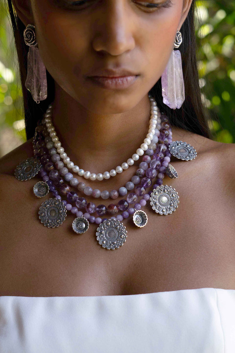 Collar Sueños de Talavera Púrpura Gabriela Sánchez Necklaces