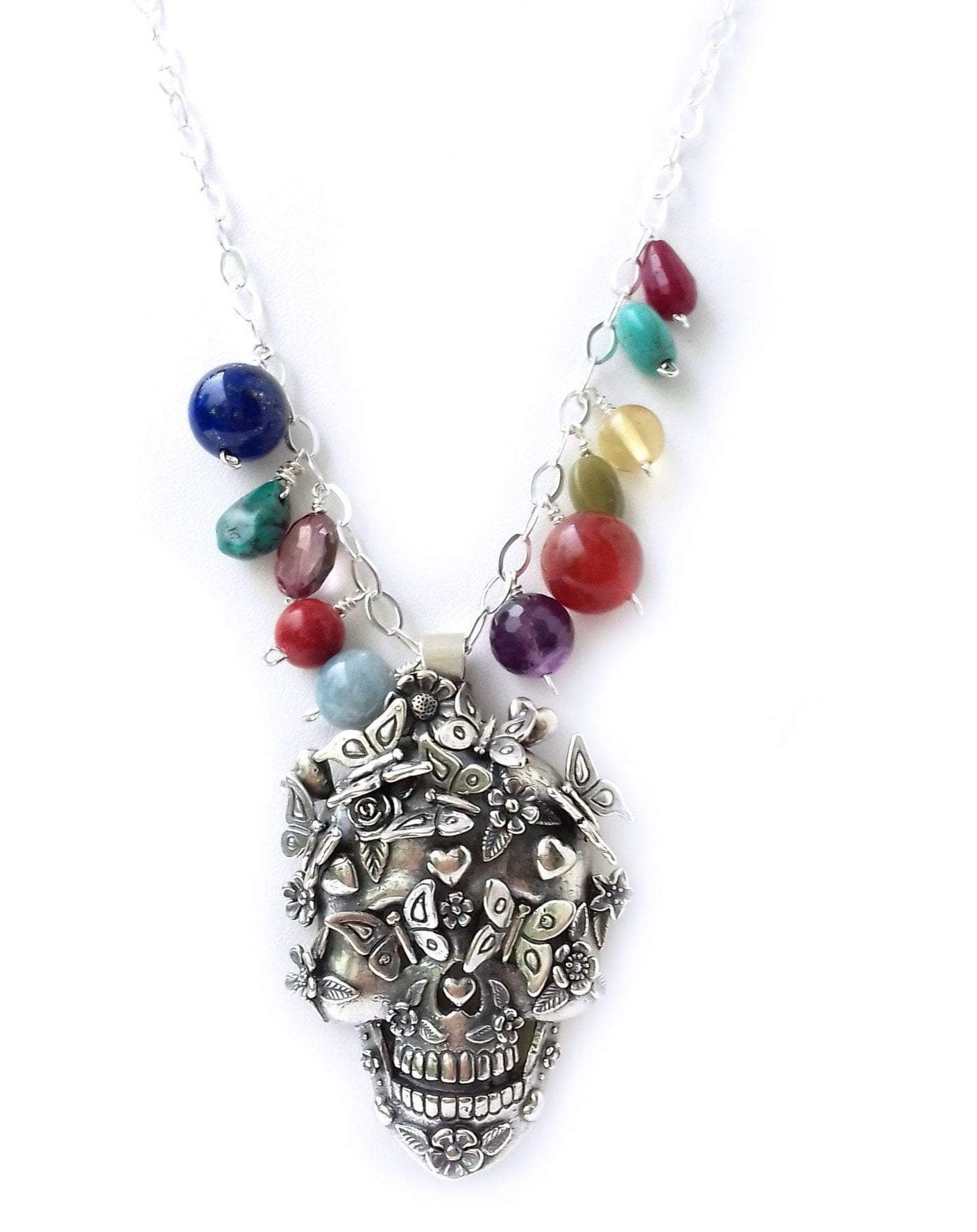 Dije Calavera con Mariposas Gabriela Sánchez Dije
