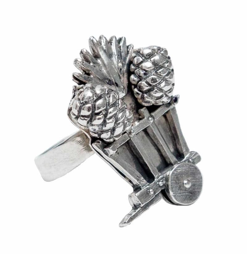 Anillo Carreta de Agaves y Piñas Gabriela Sánchez Anillo