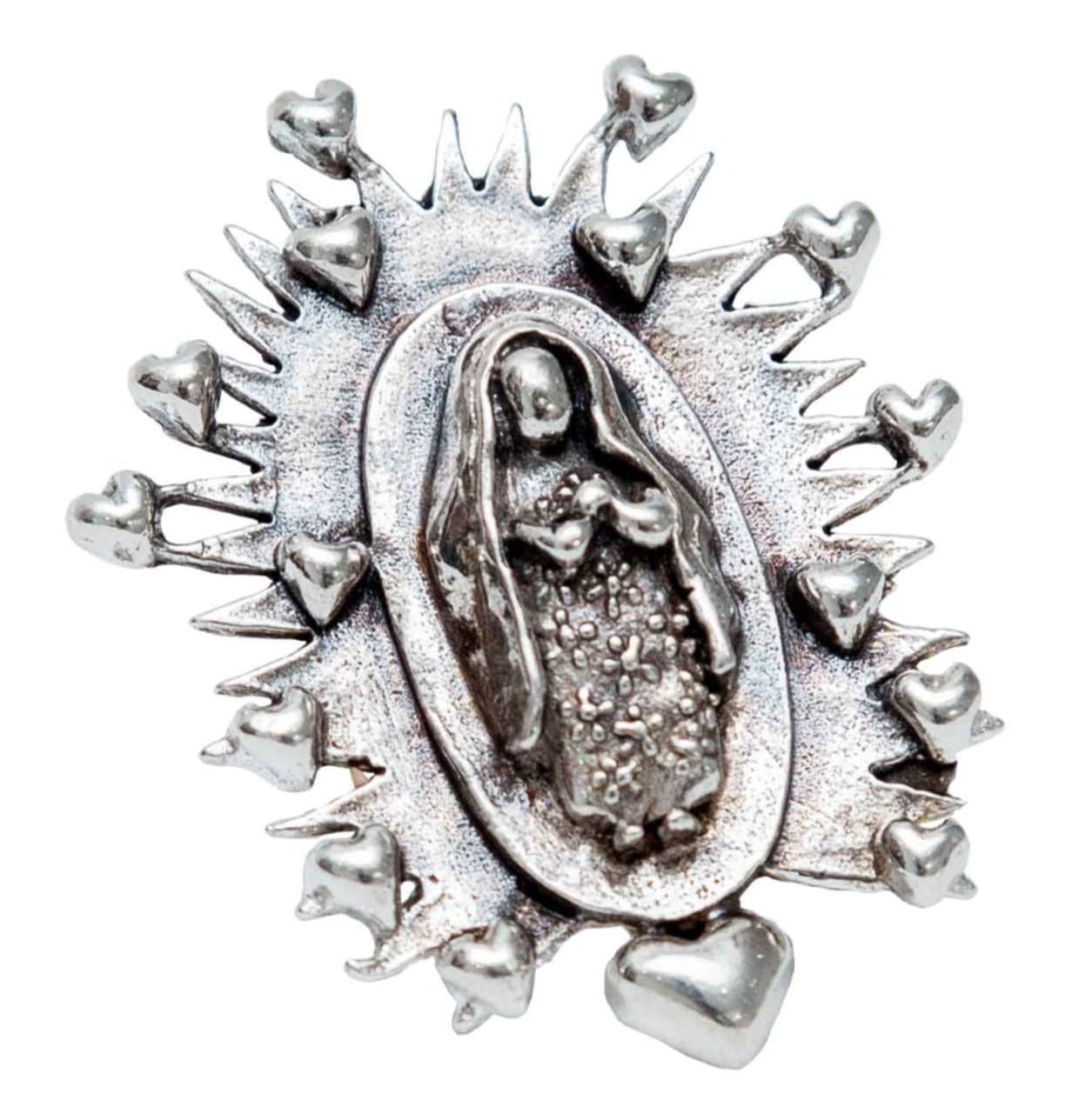 Anillo Virgen con Corazones AM026 Anillo