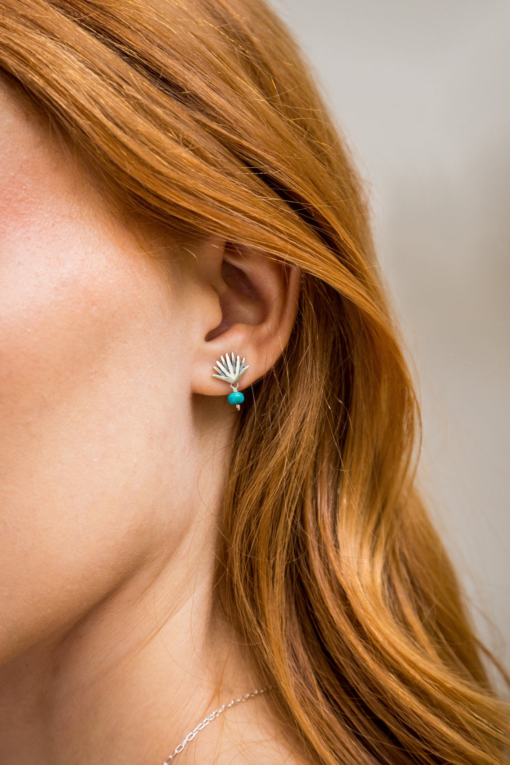 Aretes Agave Azul Celeste Gabriela Sánchez Aretes