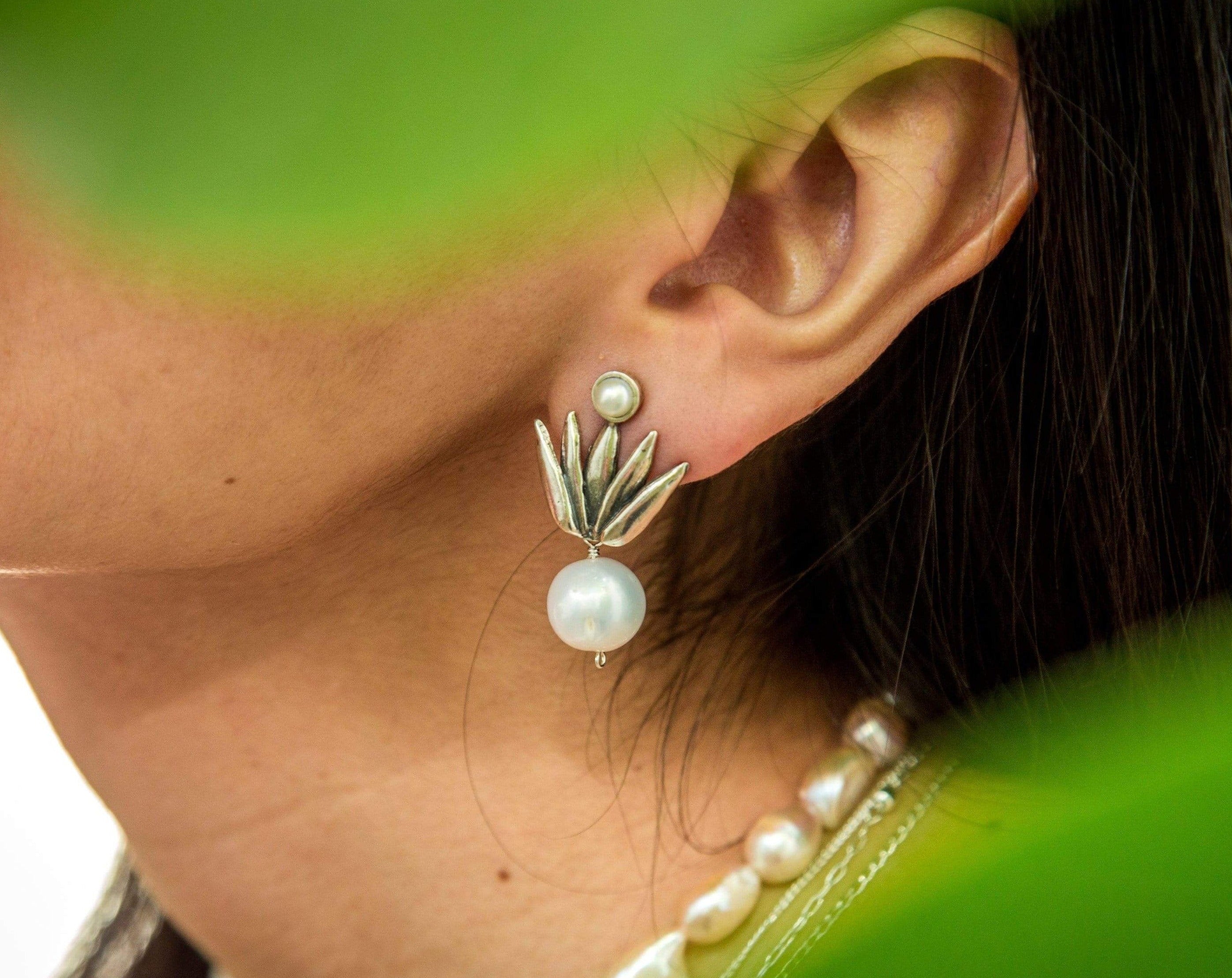 Aretes Agave Perla