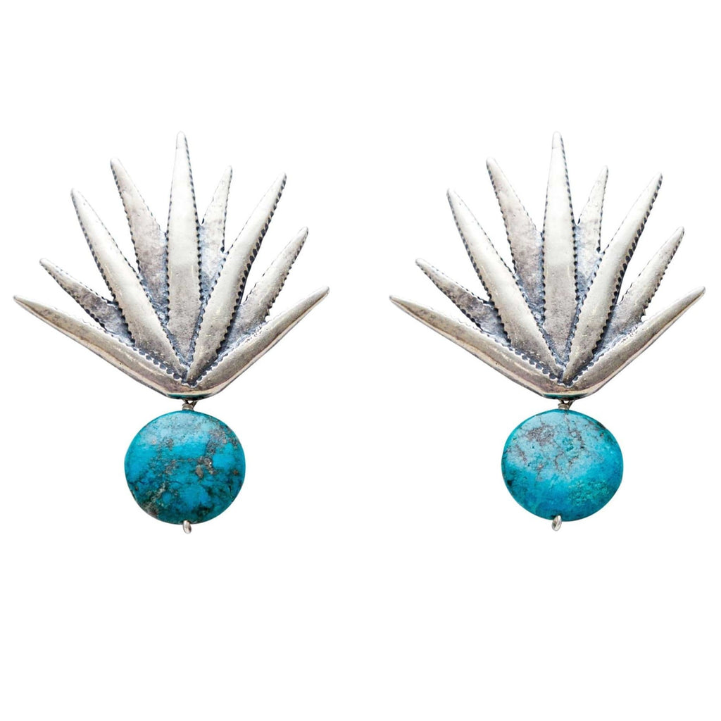 Aretes Agave Realista Turquesa Gabriela Sánchez Aretes